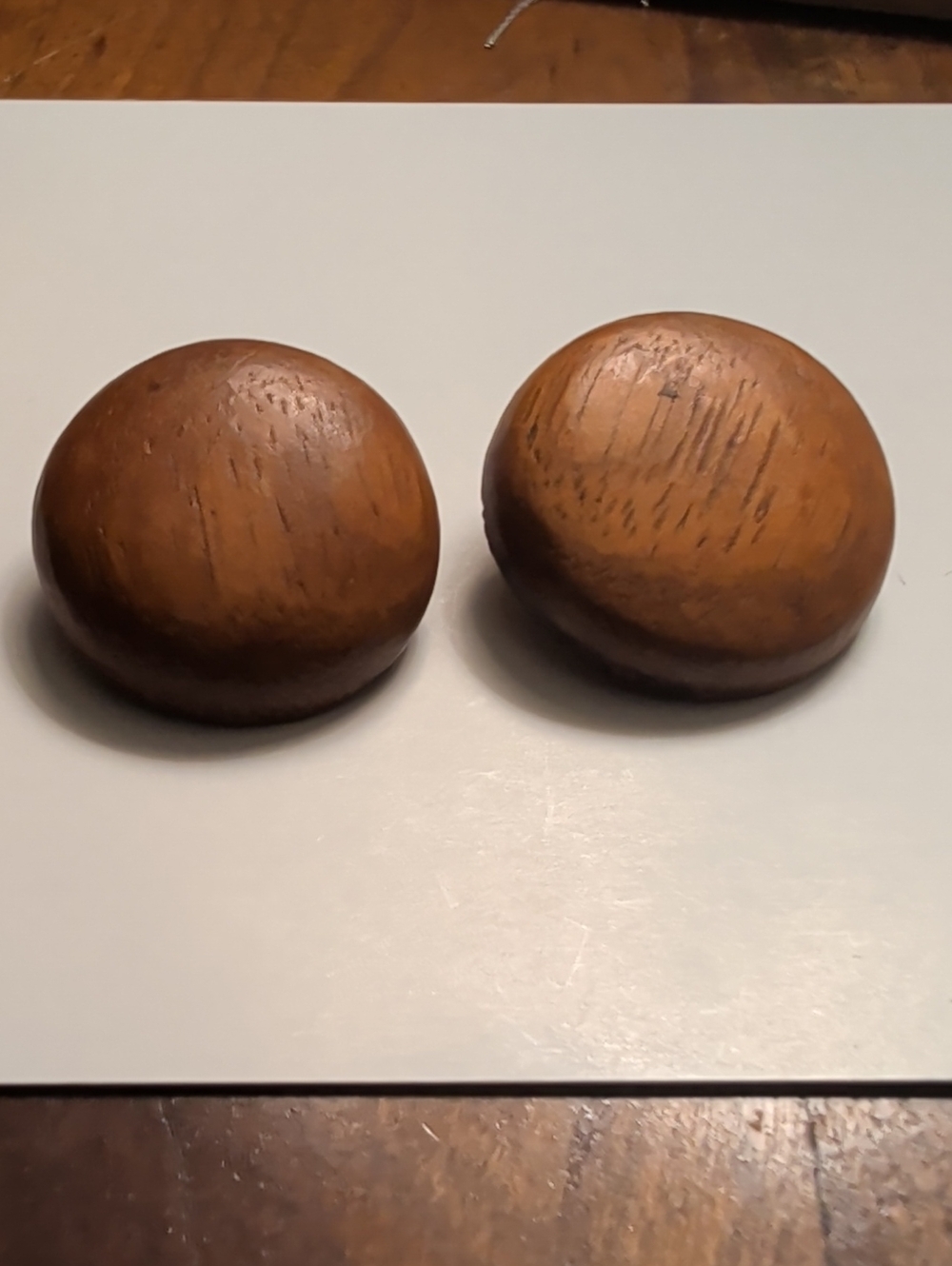 Wood Earrings Vintage Clasp 1.25" Nature Lovers Boho Hippie Retro Natural